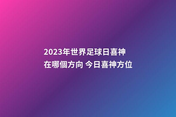 2023年世界足球日喜神在哪個方向 今日喜神方位